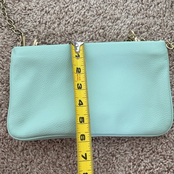 Ann Taylor Mint Green Chain Strap Accent Purse Crossbody  Bag - Picture 11 of 13